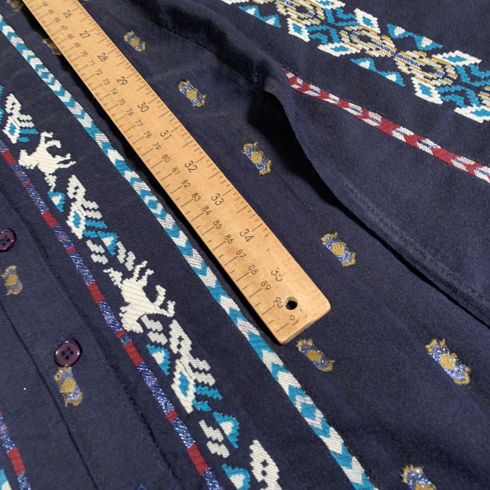 Finley Southwestern Horse Print Jacquard Belted Shirt Dress Womens Small USA - Picture 8 of 14